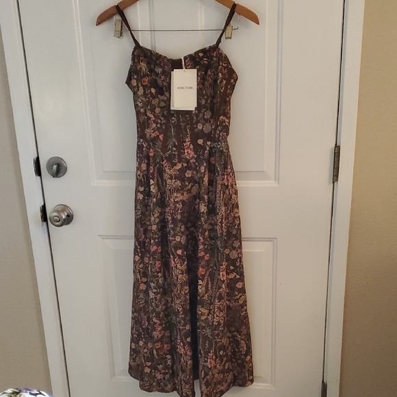 NWT Rosie Posie Forest Bloom Smock Dress in Brown - Picture 2 of 3